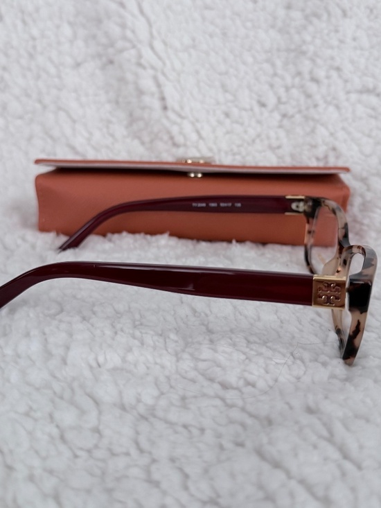 Tory Burch NWT Rectangular Tortoise Shell Eyeglasses + Case main image 14